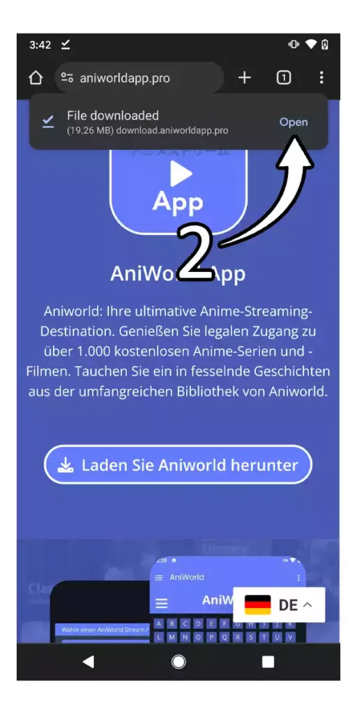 How to download and install Aniworld App step 2